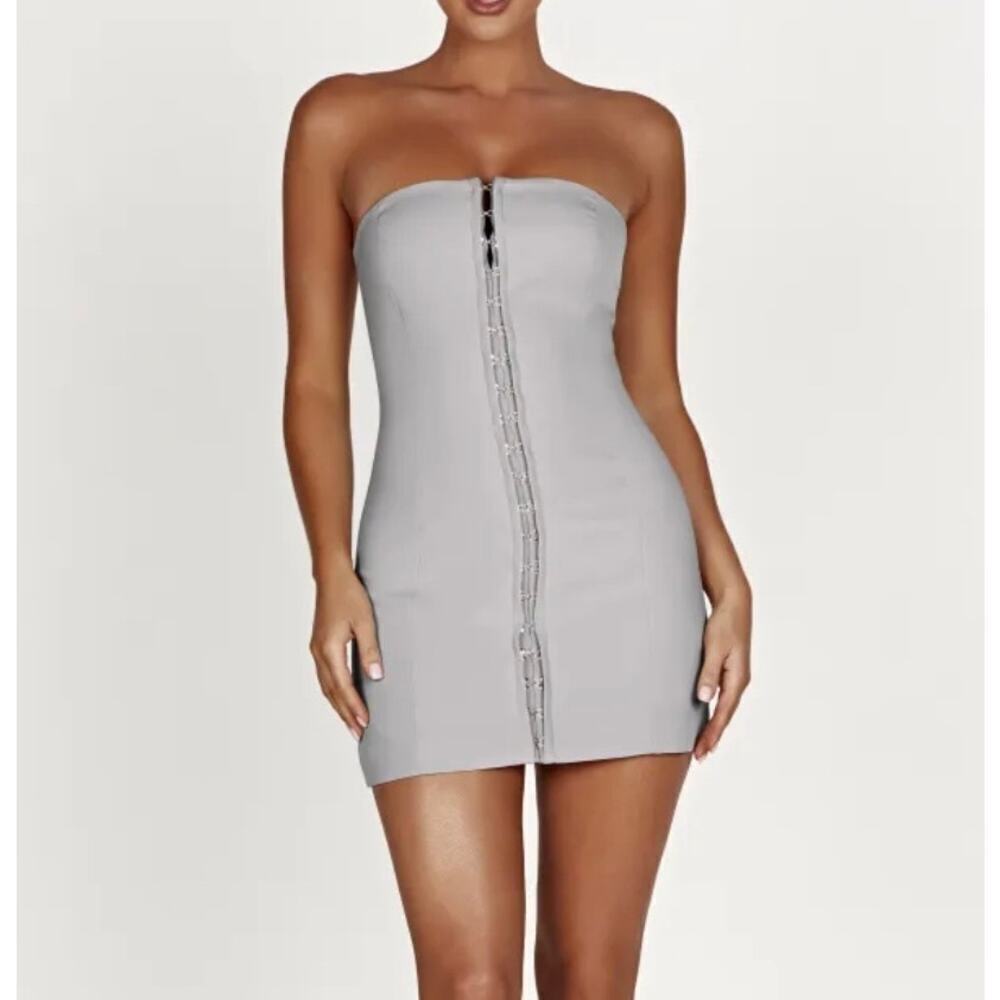 Meshki Ornella Hook and Eye Bodycon Mini Dress Size S